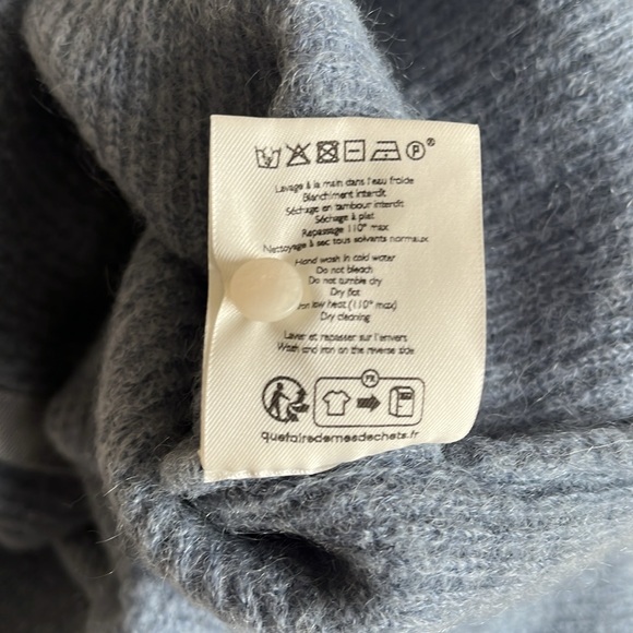 NWOT Sezane Gaspard Vintage Blue Cardigan Sweater SMALL - Picture 9 of 15